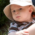Out on a safari.  I think Caleb's almost 7 months here.
