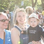 Taking a stand with Mommy and Auntie!