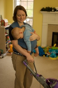 I thank him for his 'help' after every vacuuming time.